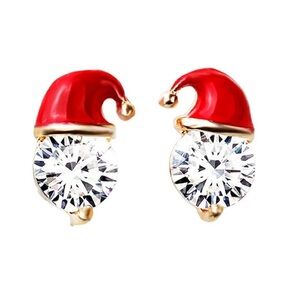 Santa Hat Earrings 
Christmas Studs‎